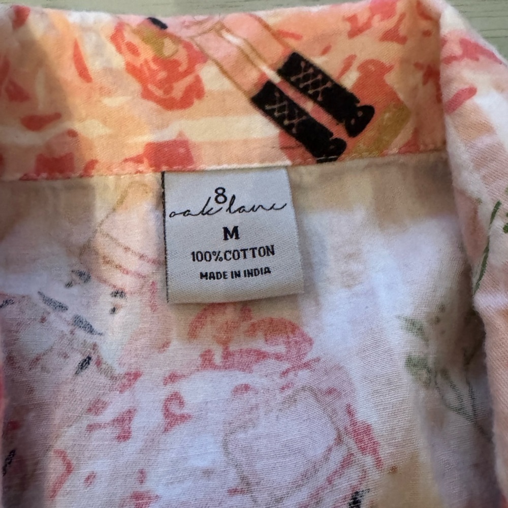 8 Oak Lane Sleepwear | Intimates Nutcracker Rose Pj Flannel Set Sz Medium - Picture 4 of 4